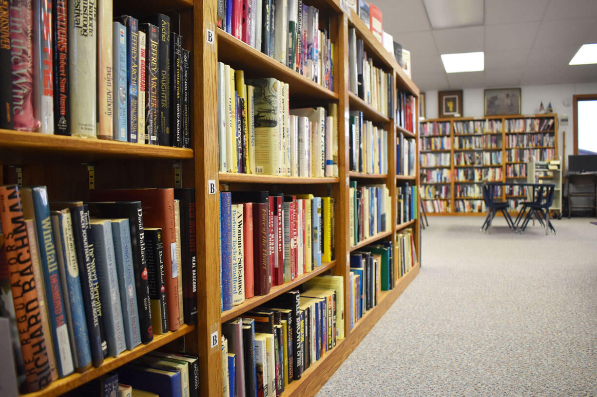 Interior of Books in Kennebec Public Library